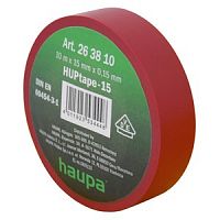 Изолента Haupa ПВХ, цвет красный, ширина 15мм, длина 10 м, d 60 мм картинка 